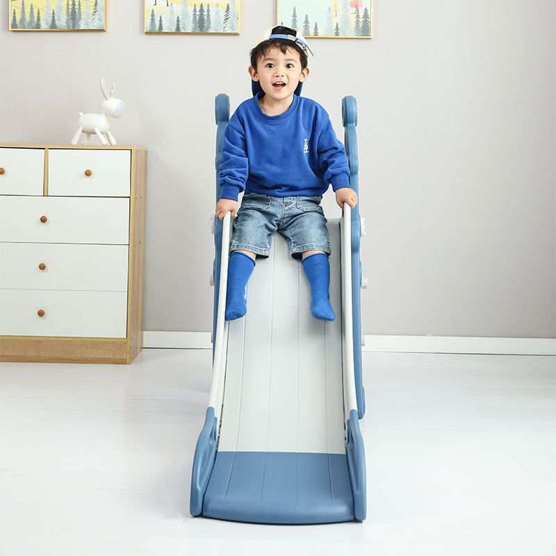 Toddler Slide with Basketball Hoop, Football Goalpost & Ring Toss for Girls and Boys - 4 in 1 Indoor/Outdoor Play Equipment for Children - Includes 2 free bonus balls and rings