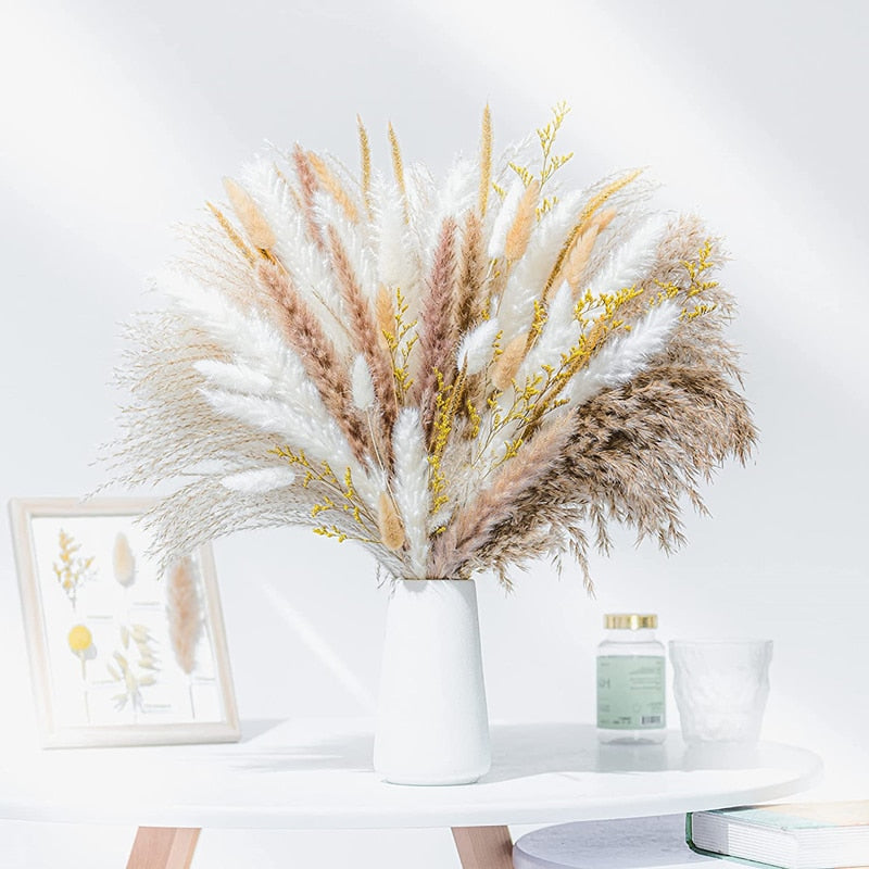 Nicole Rose Home Décor Luxury Dried Pampas Grass & Mixed Dried Floral Bouquet