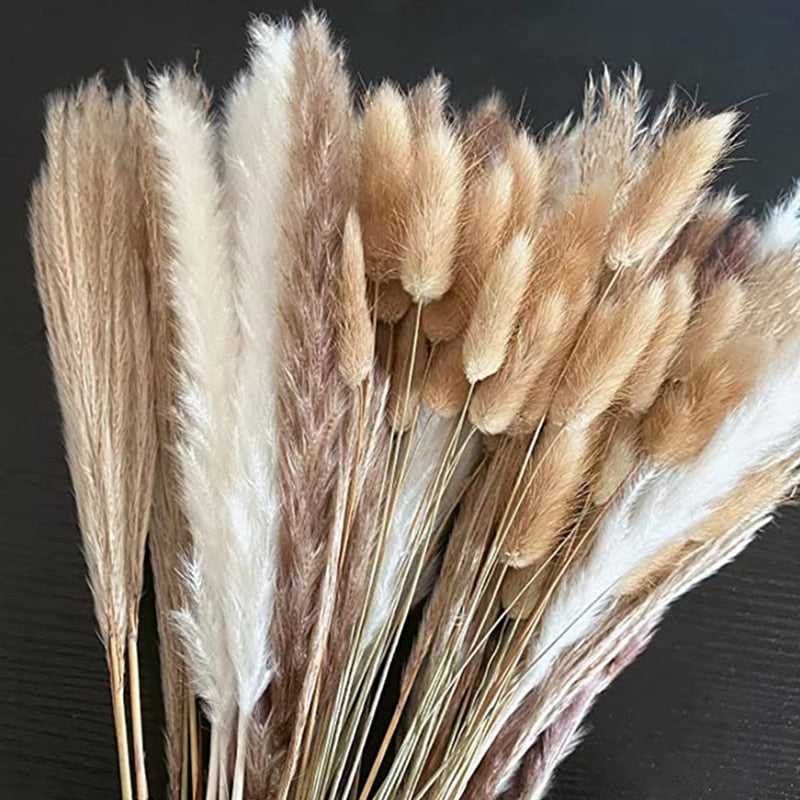 Nicole Rose Home Décor Luxury Dried Pampas Grass & Mixed Dried Floral Bouquet