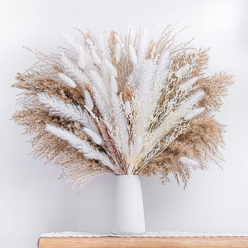 Nicole Rose Home Décor Luxury Dried Pampas Grass & Mixed Dried Floral Bouquet