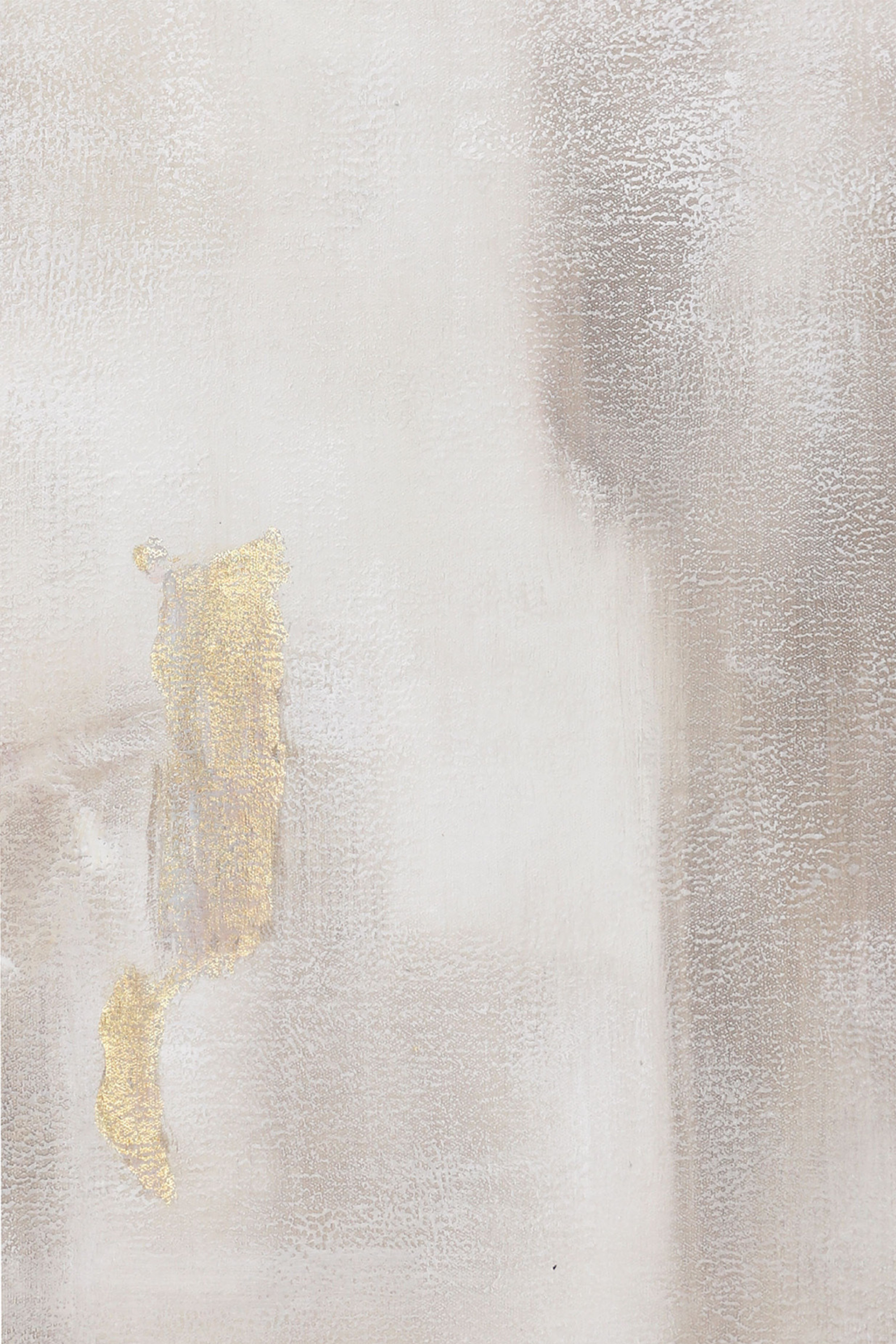 Luxury Abstract Wall Art- Hand painted pair of oil paintings in cream, beige and gold - 2 X A2 Sized Paintings