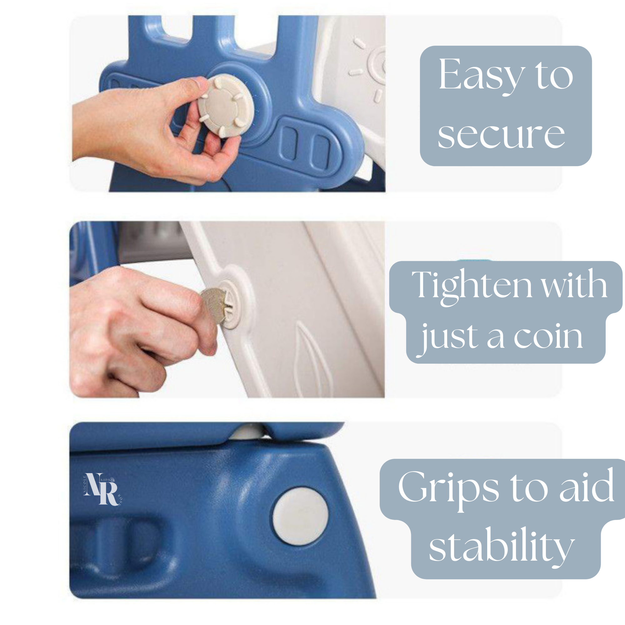 Toddler Slide with Basketball Hoop, Football Goalpost & Ring Toss for Girls and Boys - 4 in 1 Indoor/Outdoor Play Equipment for Children - Includes 2 free bonus balls and rings