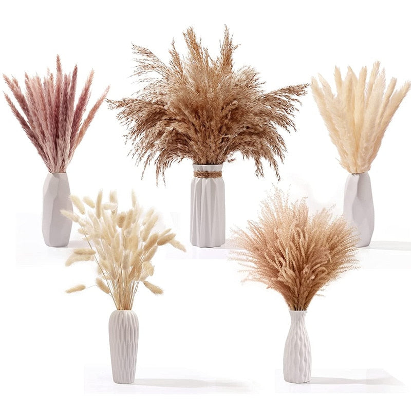 Nicole Rose Home Décor Luxury Dried Pampas Grass & Mixed Dried Floral Bouquet